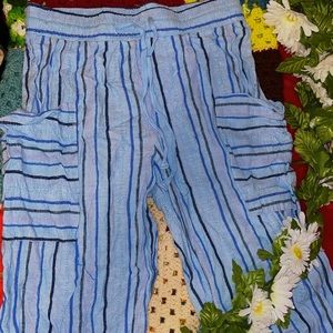 Striped blue patchwork Indigo Rein pants